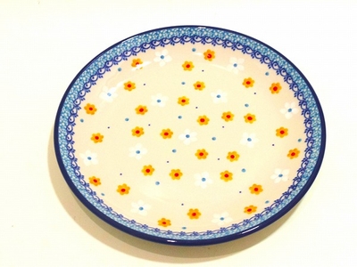 ポーリッシュポタリー　中皿20ｃｍ　電子レンジ/オーブン/食洗器対応