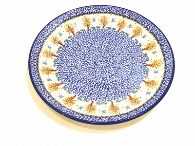 ポーリッシュポタリー　大皿　26.5ｃｍ壁掛け飾り用穴あり　ラッピング不可　電子レンジ/オーブン/食洗器対応/ＡＬＥＧＲＥ