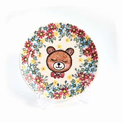 ポーリッシュポタリー　プレート　17.5ｃｍ　電子レンジ/オーブン/食洗器対応/ＡＬＥＧＲＥ