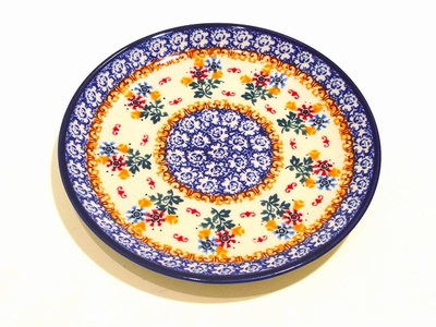 ポーリッシュポタリー　プレート　19ｃｍ　電子レンジ/オーブン/食洗器対応/ＡＬＥＧＲＥ