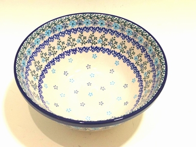 ポーリシュポタリー大鉢　19.5ｃｍ　　電子レンジ/オーブン/食洗器対応
