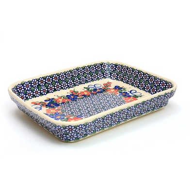 ポーリッシュポタリー　オーブンスクエア大　26ｃｍ　/電子レンジ/オーブン/食洗器対応/ＡＬＥＧＲＥ