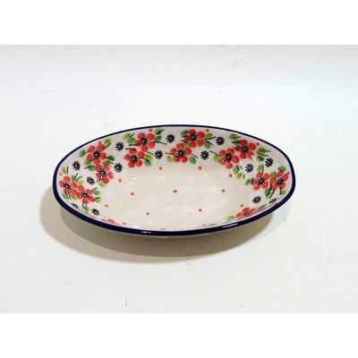 ポーリッシュポタリー　長皿/楕円皿　17.5ｃｍ　電子レンジ/オーブン/食洗器対応