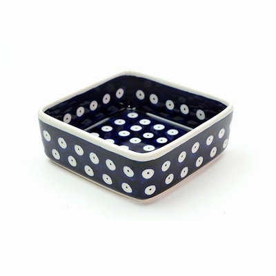 ポーリッシュポタリー　スクエア皿10.5ｃｍ　電子レンジ/オーブン/食洗器対応