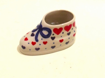 ポーリシュポタリー　飾り靴　9.5ｃｍ