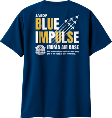 Tシャツ BLUE IMPULSE　デルタ隊形シルエット　入間航空祭