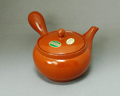 朱泥急須 500ml 7-1（平ステンレスアミ＋カゴアミ） | お茶きん