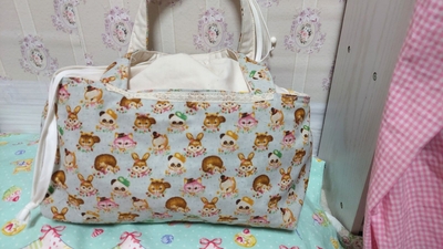 ドール用クーハン バッグ   40 どうぶつ柄