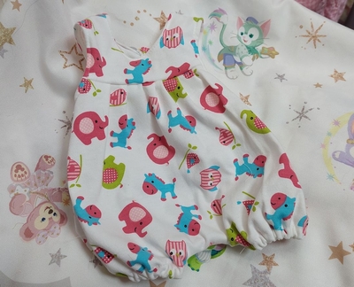 ドール服 ぞうさんカラフル ロンパース 40