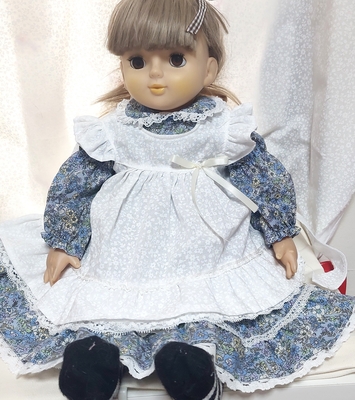 ドール服 青花柄ワンピース エプロン 50