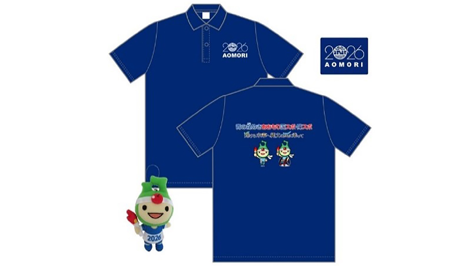 ポロシャツ（カラフル）・ピンバッジ・ぬいぐるみバッジセット