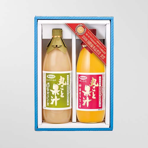 果汁Bセット ジョナゴールド・サンふじ各1本 | 田村りんご店