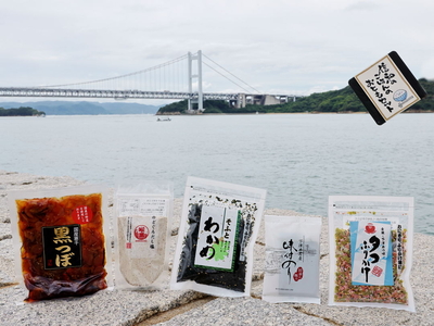 全国送料無料・ワタシがお勧めするご飯のお友、販売から50年わかめふりかけ・下津井の一番乗り使用味付のり・全国的にも珍しいタコふりかけ・家事ヤロウで紹介されたのどぐろだし塩・箸休め国産寒干大根・5品セッ