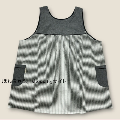 mas-masストライプエプロンモノトーンカラー【4L-5L】(配送料込み)