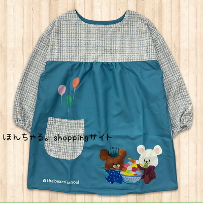 くまのがっこうツイード切替チュニックブルー【11】