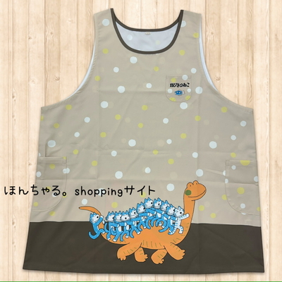 11ぴきのねこどろんこドットエプロンベージュ【4L-5L】【33】