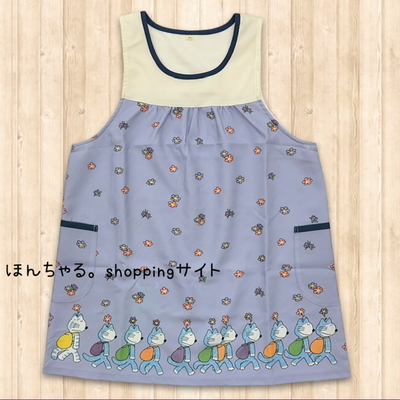 11ぴきのねこフラワーエプロンパープル【M-L】【35】