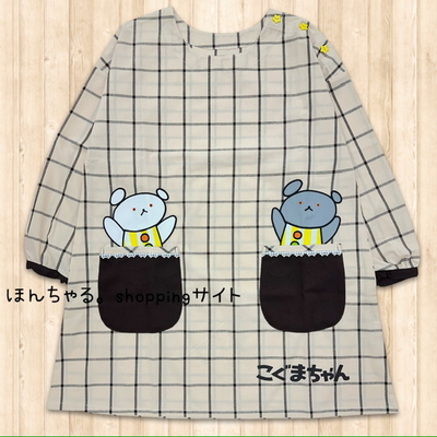 こぐまちゃんチェック星レースチュニックライトブラウン【14】