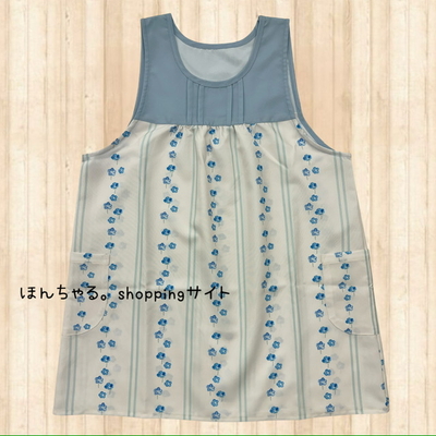 ネモフィラプリントエプロンスモーキーブルー【55】