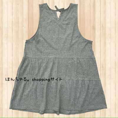 ニットティアードエプロングレー【50】