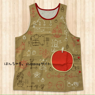 りんごかもしれないりんごポケットエプロンブラウン【2L-3L】【35】