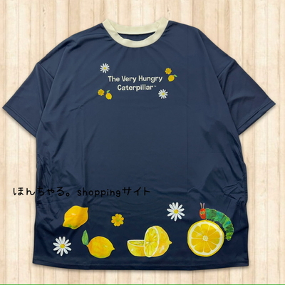 はらぺこあおむし汗消臭加工ビッグTシャツネイビー【61】
