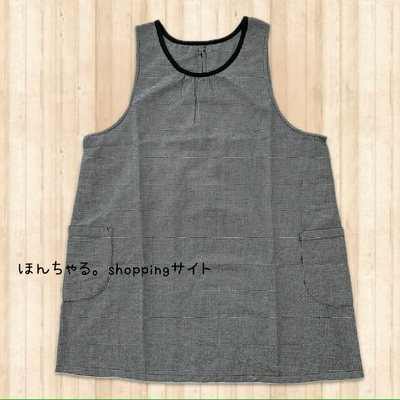 バックリボンアクセントエプロンモノトーン【58】