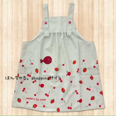 きんぎょがにげたサロペット風エプロンナチュラル【14】