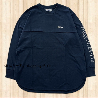 FILA長袖プリントTシャツネイビー【65】