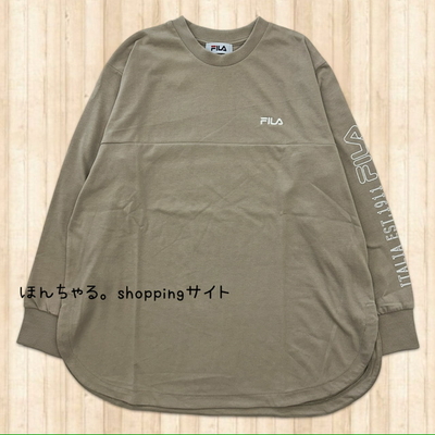 FILA長袖プリントTシャツベージュ【64】