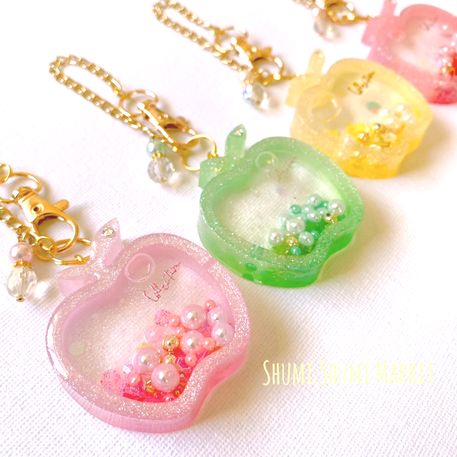 りんご型バッグチャーム 各色 ハンドメイド | 信州マルヤマ