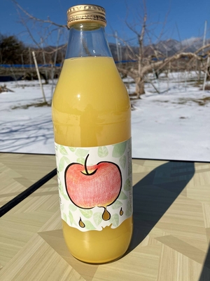 100％りんごジュース（ストレート） 1L 6本入り | 甘実処 おおば農園