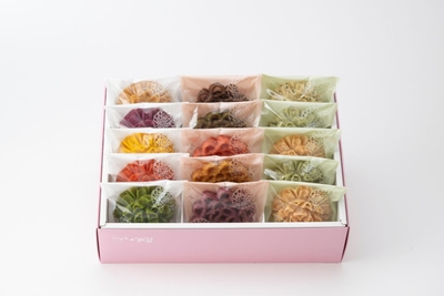 花咲かりん詰め合わせ箱15個入り（塩、押し花入り）