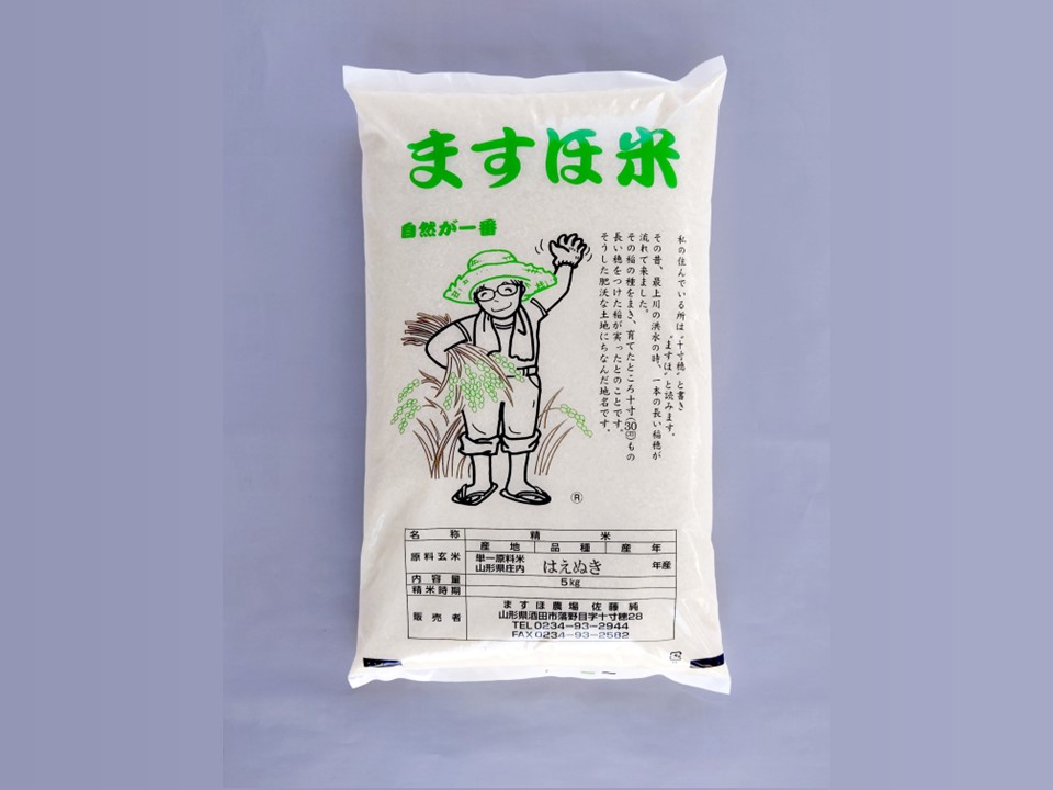 はえぬき　20kg 中米　業務米　令和5年 山形　特別栽培米 約400年続く米農家の特別栽培米】山形県産「はえぬき」（5