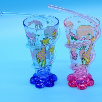 スマイルアニマルクラブ ストロージュースカップ　130ml アクリル製