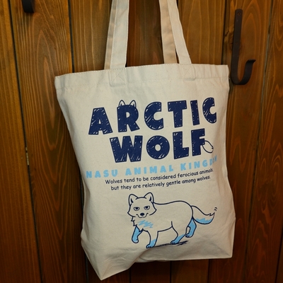 キャンバストートバッグM ゆるふわデザイン　ホッキョクオオカミ