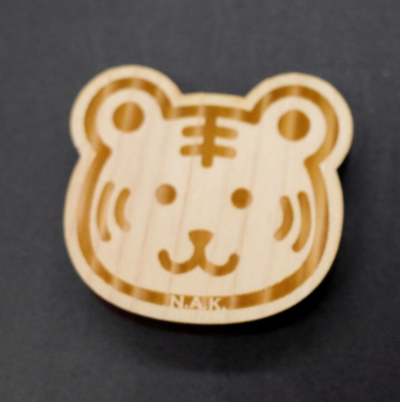 ヒノキ間伐材マグネット トラ【Original】 | 那須どうぶつ王国ネット