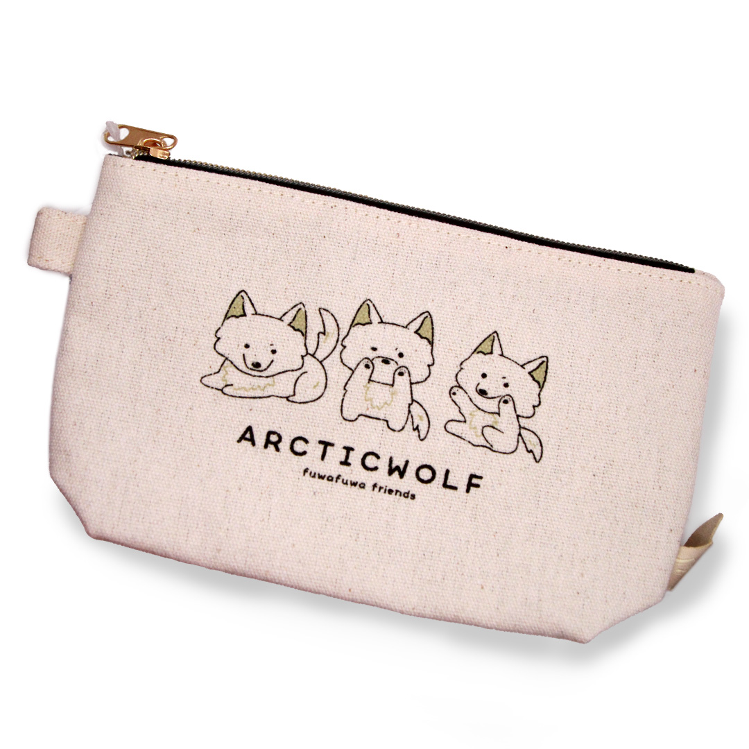 original】三角マチポーチ ホッキョクオオカミ | 那須どうぶつ王国ネット