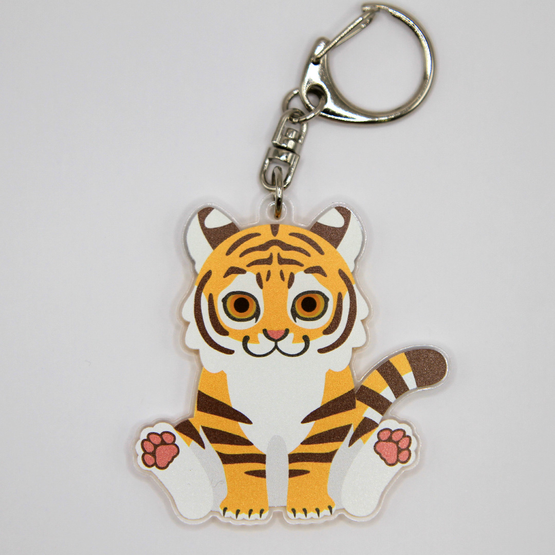 original】キョロキョロアクリルキーホルダー アムールトラ | 那須