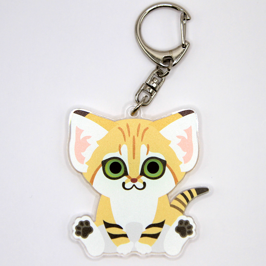 original】キョロキョロアクリルキーホルダー スナネコ | 那須どうぶつ