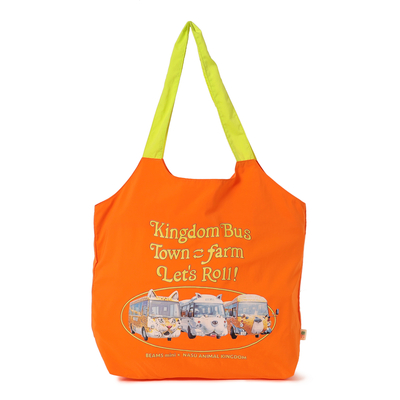 那須どうぶつ王国×BEAMS mini エコバッグ オレンジ