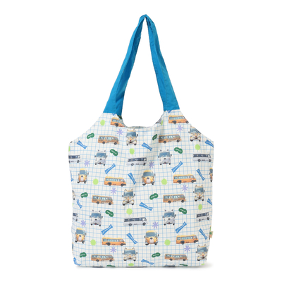 那須どうぶつ王国×BEAMS mini エコバッグ サックスブルー