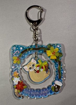 クリスマスプラプラキーホルダー　スナネコ