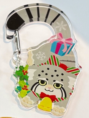 クリスマスしっぽカラビナ　マヌルネコ