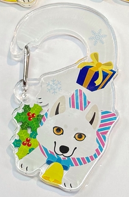 クリスマスしっぽカラビナ　ホッキョクオオカミ