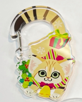 クリスマスしっぽカラビナ　スナネコ