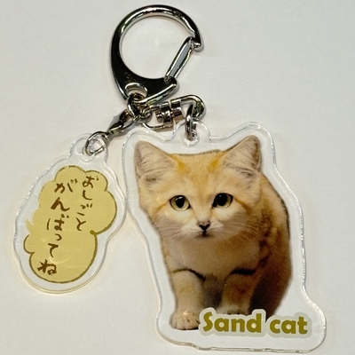 セリフチャーム付き アクリルキーホルダー スナネコ