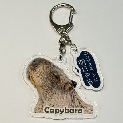 セリフチャーム付き アクリルキーホルダー カピバラ