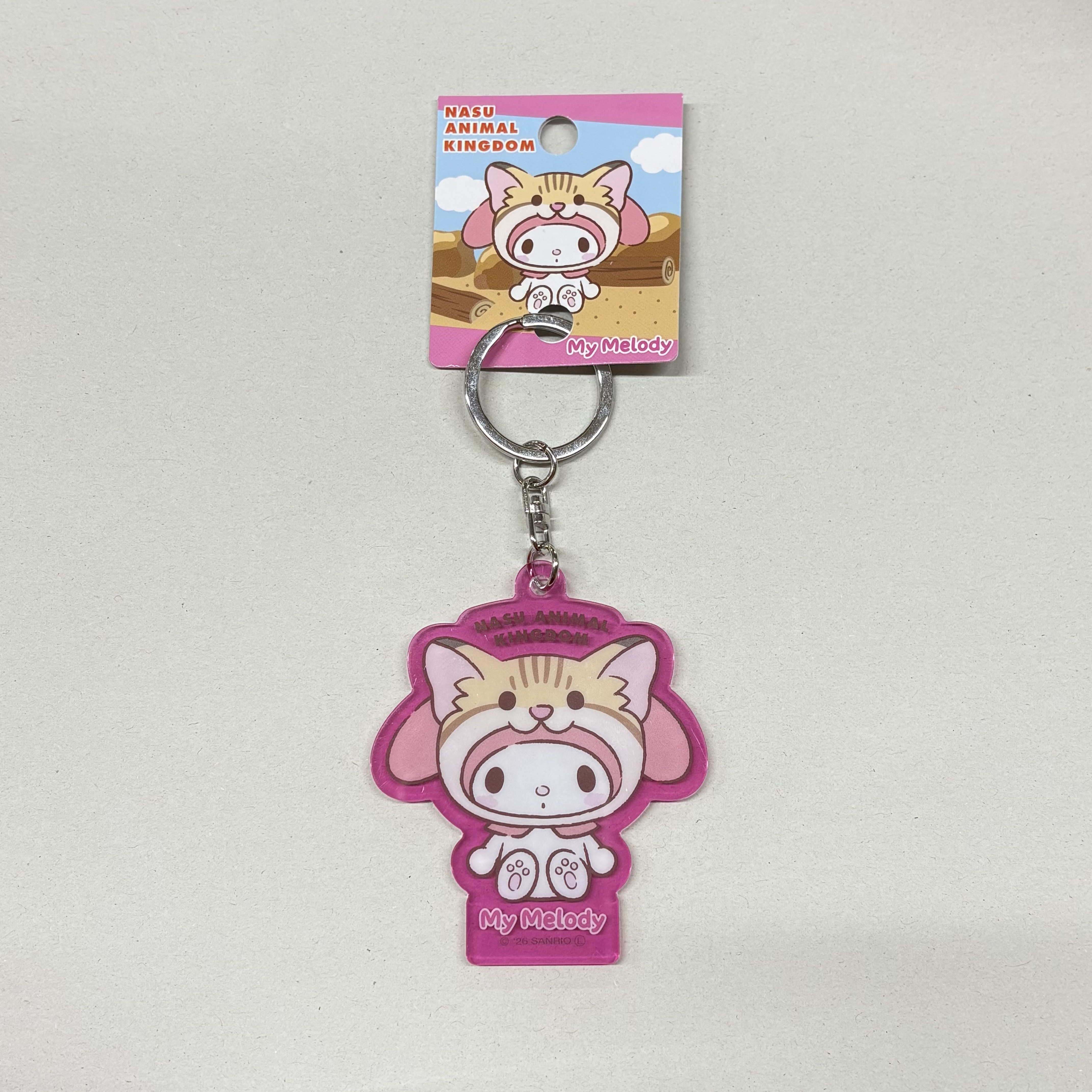 マイメロディ×スナネコ 薄型アクリルキーホルダー 【那須どうぶつ王国