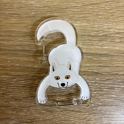 ラバーバンド持っちゃうカラビナ ホッキョクオオカミ